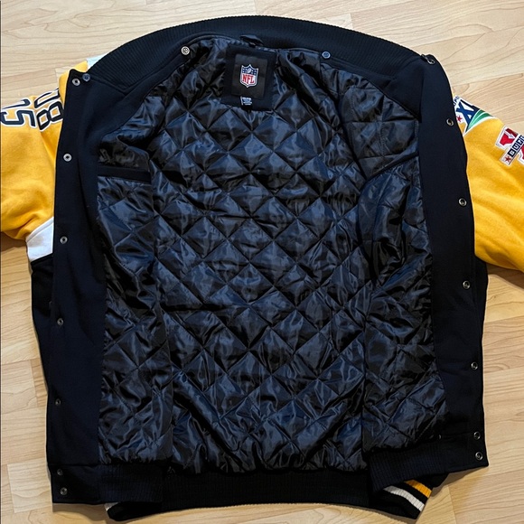 Steelers 6-Time Super Bowl Champions NFL Jacket Black and Yellow G-lll - Picture 10 of 12